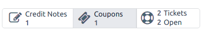 View of the smart buttons on a ticket focusing on the coupon button.
