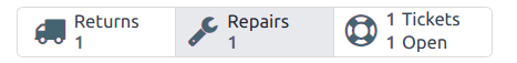 View of smart buttons focusing on repair button.