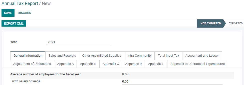 Cobuild Accounting (Luxembourg localization) generates an annual tax declaration.