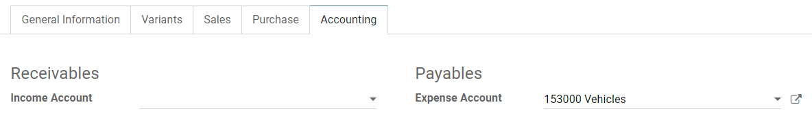 Change of the Assets Account for a product in Cobuild
