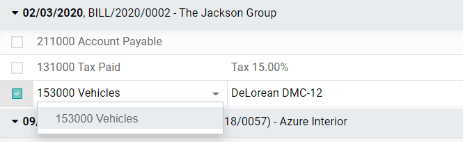 Modification of a posted journal item's account in Cobuild Accounting