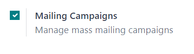 View of the campaign feature setting in Cobuild Email Marketing.