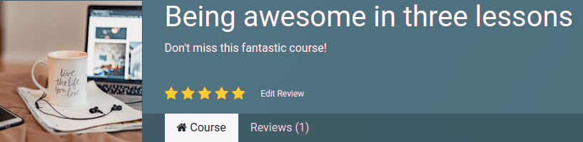 Add a description to your course.