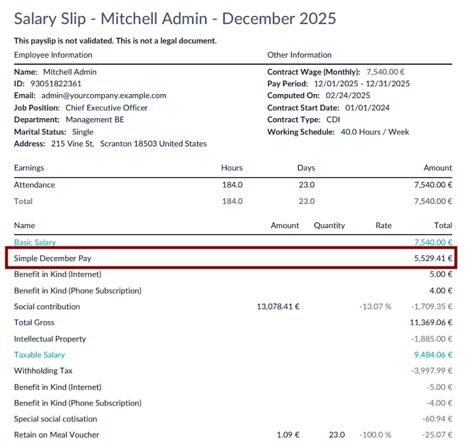 December Pay Simple.