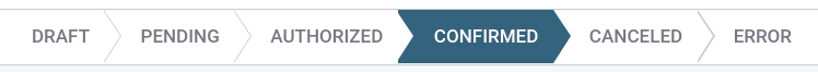 Transaction's status bar.