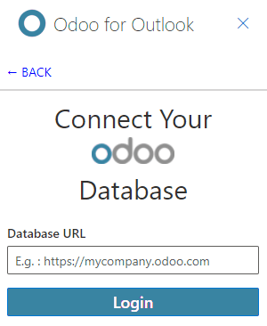 Entering the Cobuild database URL