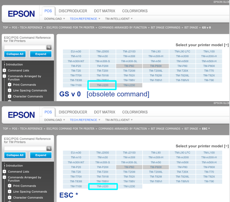 Epson compatibility evaluation from Epson website.