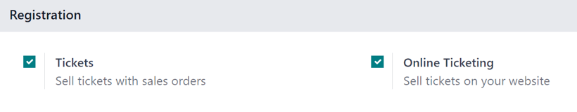 View of the settings page for Cobuild Events.