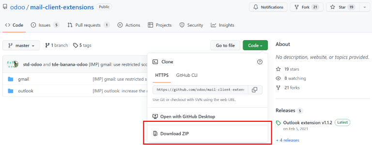 Download the ZIP file from the Cobuild GitHub repository for Mail Plugins.