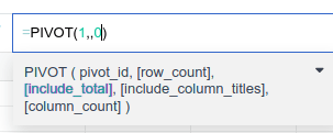 Modifying the function of a dynamic pivot table