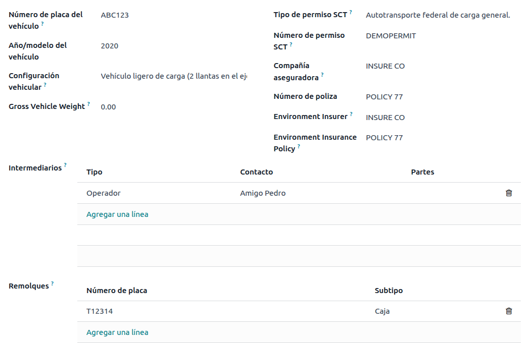 Delivery guide vehicle configuration.