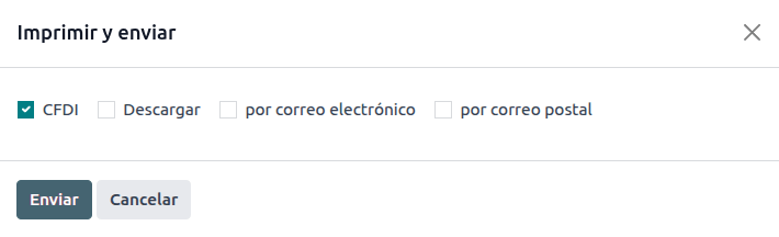 CFDI Checkbox