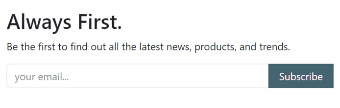 Sample of how a newsletter block appears on a Cobuild Website.