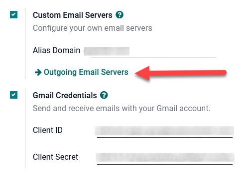 Configure Outgoing Email Servers in Cobuild.