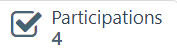 The Participations smart button at the top of a survey form in Cobuild Surveys.