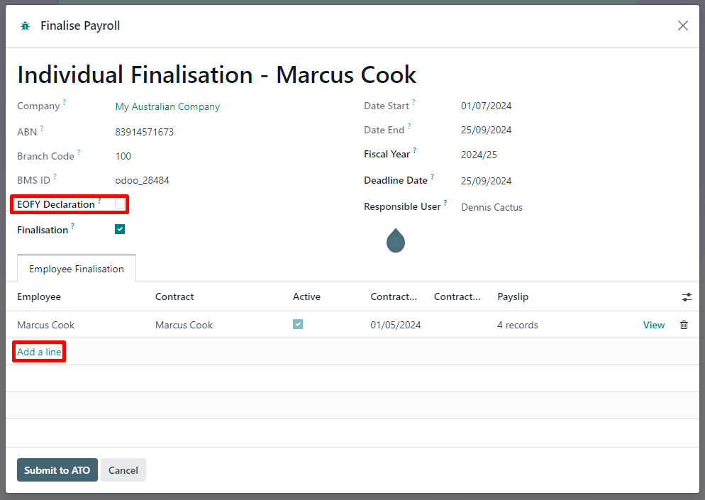 Individual EOFY finalisation.