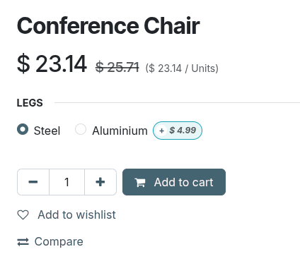 Add to wishlist button