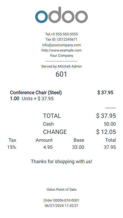 POS receipt