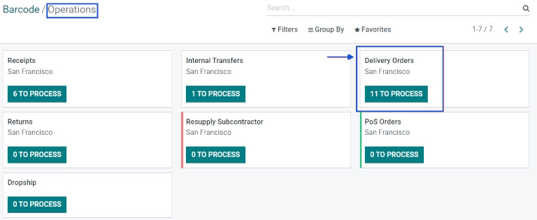 Operations overview page in Barcode app dashboard.