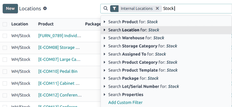 Show search result for the location.