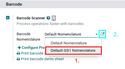 Choose GS1 from dropdown and click the external link to see the list of GS1 rules.