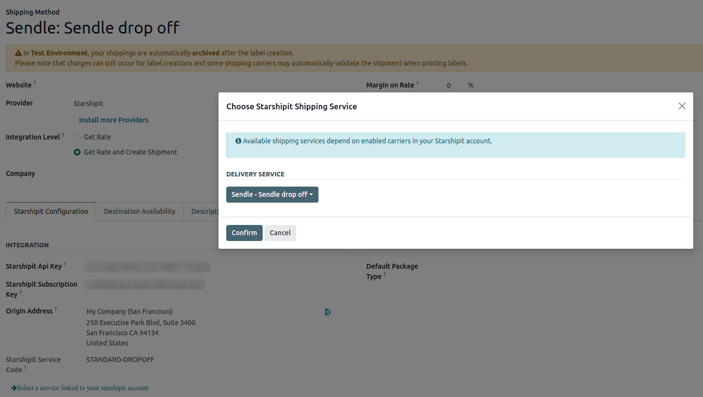 Example of shipping products configured in Cobuild.