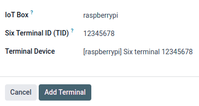 Configuring the Terminal ID for the SIX payment terminal
