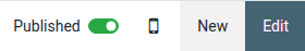 Unpublished/Published toggle