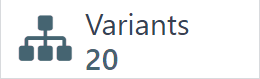 The variants smart button at the top of the product form in Cobuild Sales.